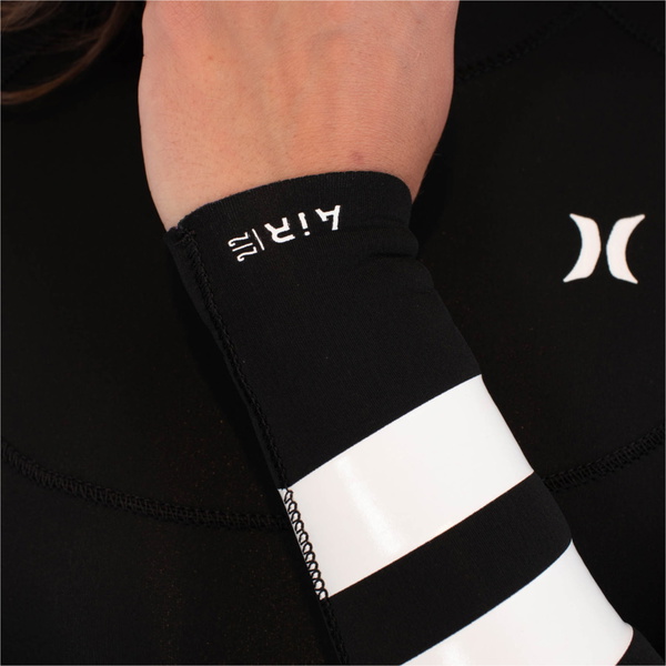 2026 Hurley Womens Air 2mm Mid Long Sleeve Back Zip Shorty Wetsuit WSS0014232 - Black
